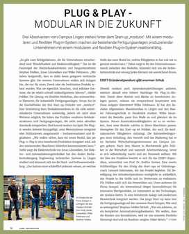 Das Team des Lingener Start-ups moduco, hinter dem drei Absolventen der Hochschule Osnabrück stehen.