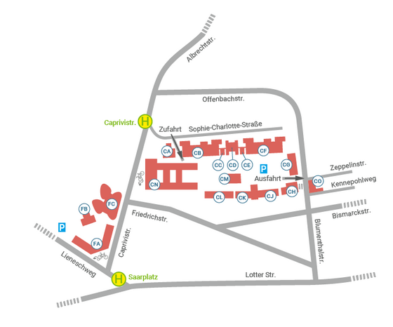 map Caprivi campus